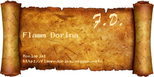 Flamm Dorina névjegykártya
